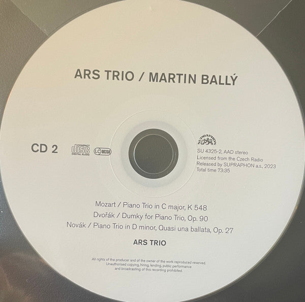 Ars Trio (2), Martin Ballý : Dvorak/ Novak / Mozart/ Martinu / Shostakovich / Janacek / Palenicek / Kabelac (3xCD, Comp + Box, Comp)