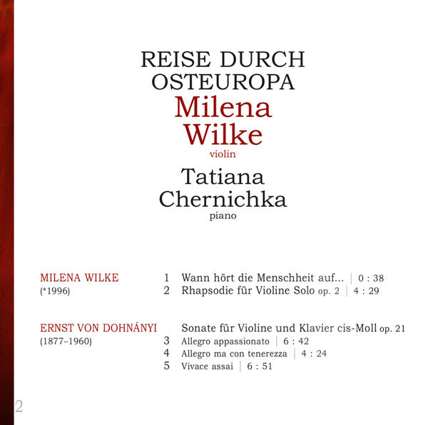 Milena Wilke, Tatiana Chernichka : Reise Durch Osteuropa (SACD, Hybrid, Multichannel)