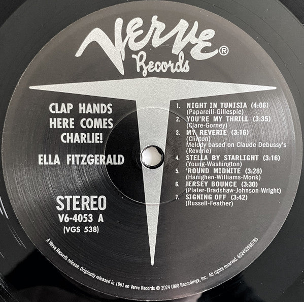 Ella Fitzgerald : Clap Hands, Here Comes Charlie! (LP, Album, RE, RP, 180)