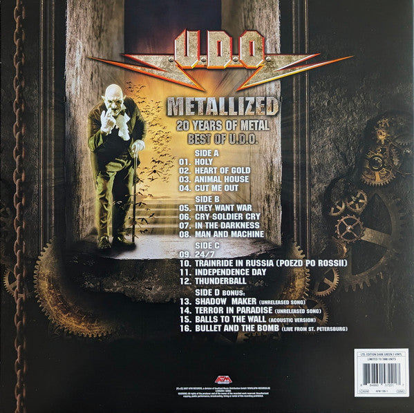 U.D.O. (2) : Metallized (2xLP, Comp, Ltd, RE, Gre)