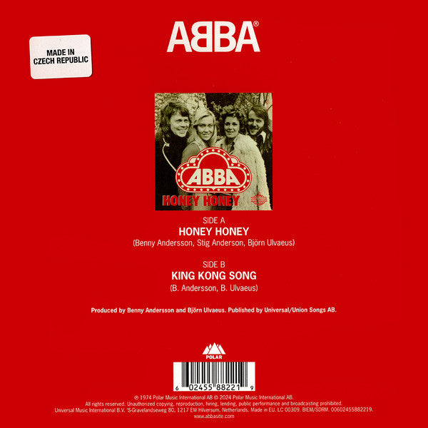 ABBA : Honey Honey / King Kong Song (7", Single, Pic, RE)