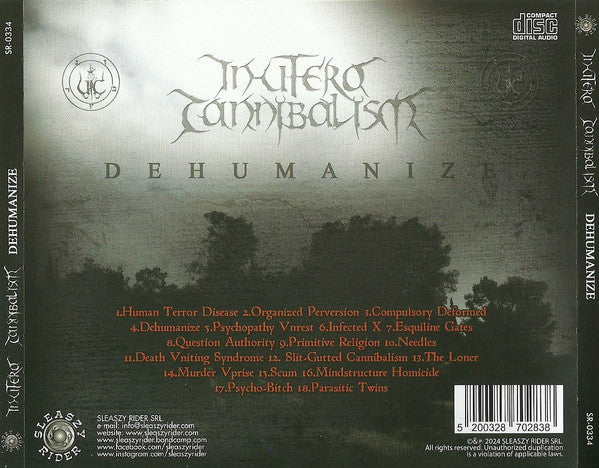 In Utero Cannibalism : Dehumanize (CD, Album)