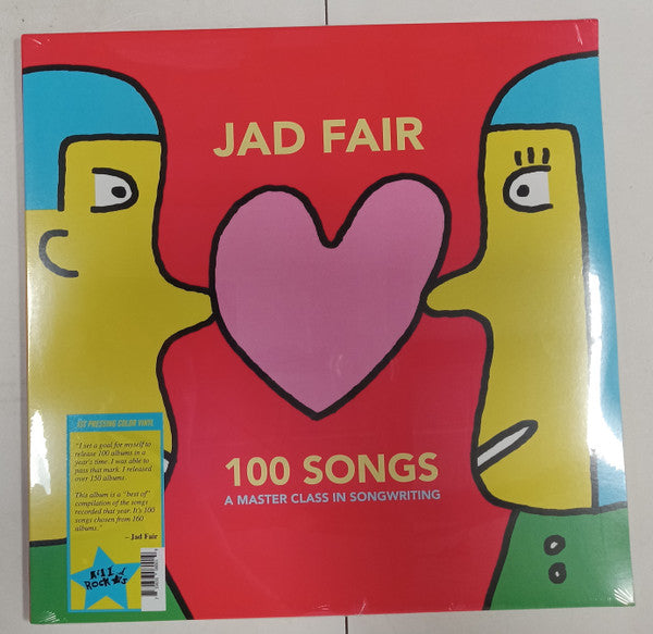 Jad Fair : 100 Songs - A Master Class In Songwriting (2xLP, Comp, Red)