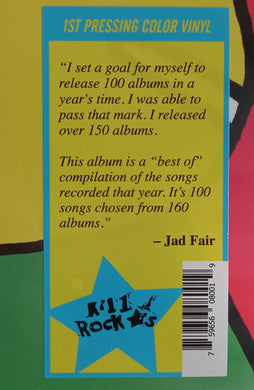 Jad Fair : 100 Songs - A Master Class In Songwriting (2xLP, Comp, Red)