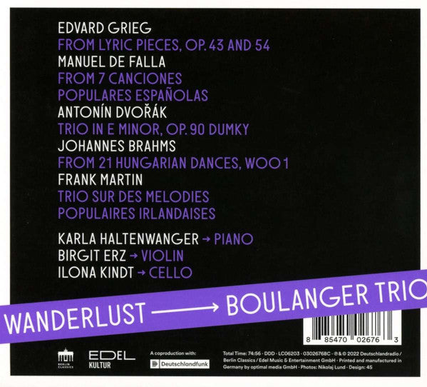 Boulanger Trio : Wanderlust (CD, Album)