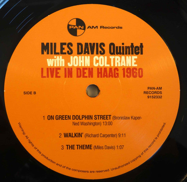 The Miles Davis Quintet : Live in Den Haag 1960 (LP, RE)