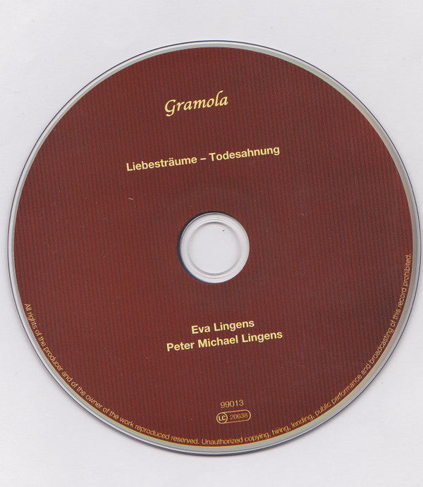 Eva Lingens, Peter Michael Lingens : Liebesträume - Todesahnung (CD, Album)