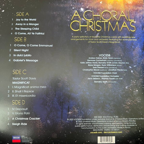Voces8 Foundation Choir & Voces8 Foundation Orchestra, Voces8, Barnaby Smith (2) : A Choral Christmas (2xLP)