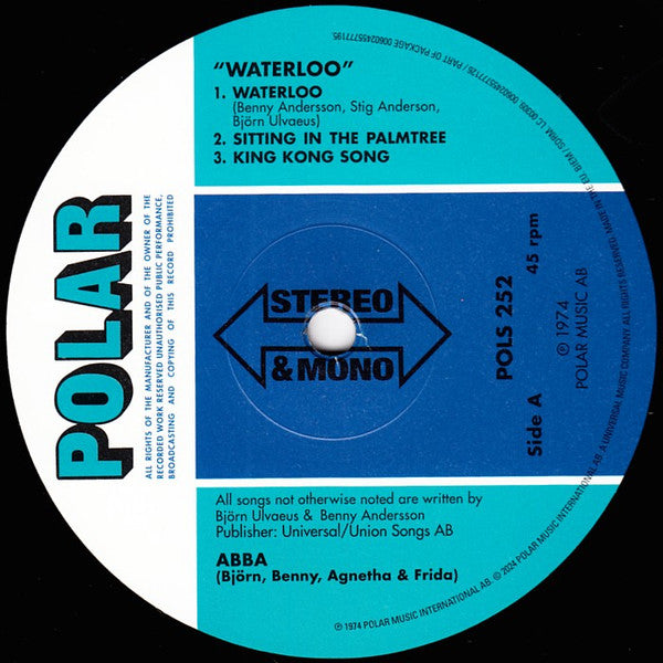ABBA : Waterloo (2xLP, Album, Mono, RE, RM, Hal)