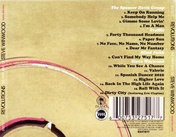 Steve Winwood : Revolutions: The Very Best Of Steve Winwood (CD, Comp, RM)