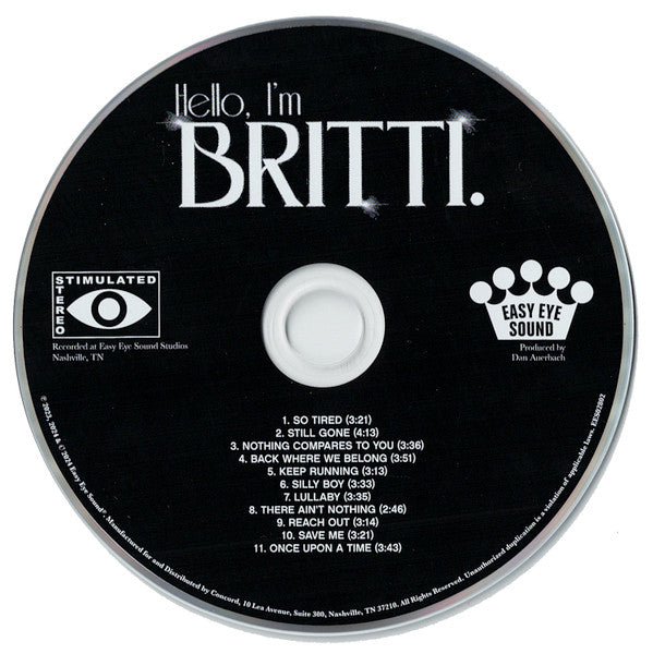 Britti (2) : Hello, I'm Britti (CD, Album)