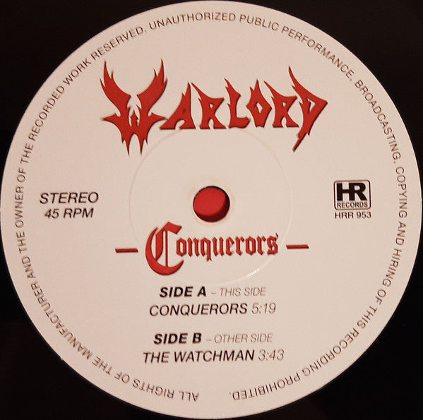 Warlord (2) : Conquerors (7", EP, Ltd)