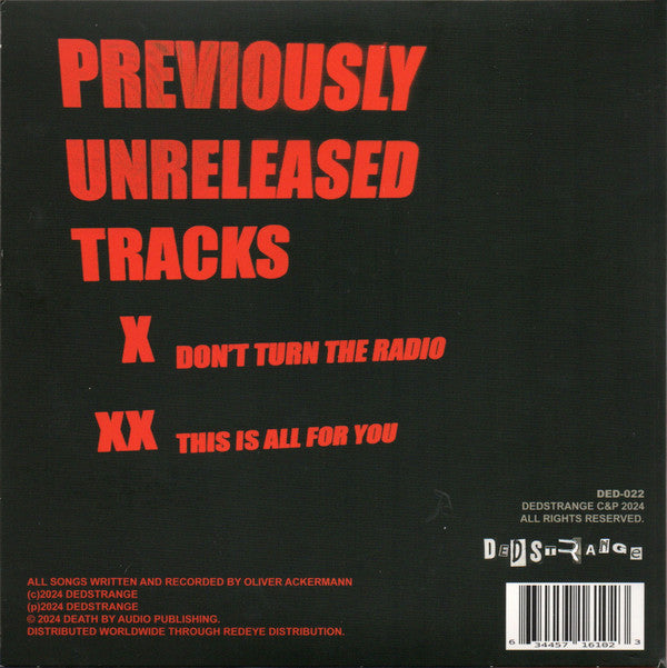 A Place To Bury Strangers : Don't Turn The Radio / This Is All For You (7", Single, Ltd, Whi)