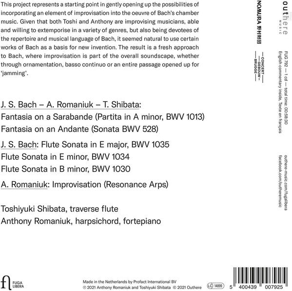 Johann Sebastian Bach, Anthony Romaniuk, Toshiyuki Shibata : Sonatas, Fantasias, Improvisations (CD, Album)