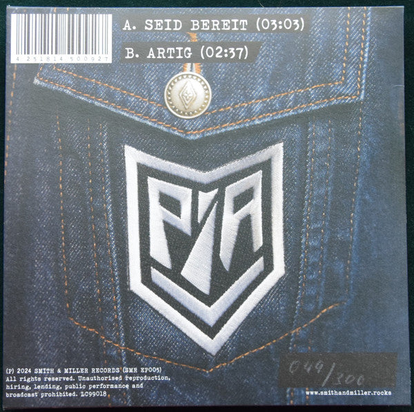 Pia United : Seid Bereit (7", EP, Ltd, Num)