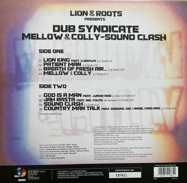 Dub Syndicate : Mellow & Colly (LP, Album, RSD, Ltd, Num, RE, RM, 180 + CD, Album,)
