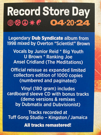 Dub Syndicate : Mellow & Colly (LP, Album, RSD, Ltd, Num, RE, RM, 180 + CD, Album,)
