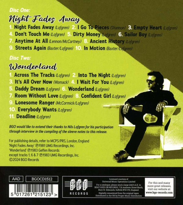 Nils Lofgren : Night Fades Away / Wonderland (CD, Album, RE, RM + CD, Album, RE, RM + Comp)