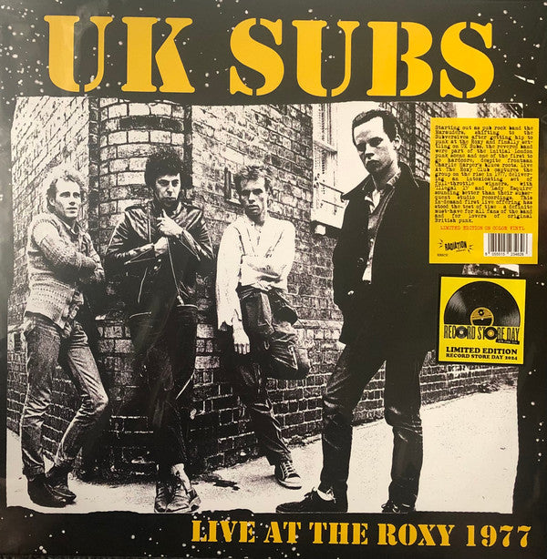 UK Subs : Live At The Roxy 1977 (LP, RSD, Ltd, Yel)