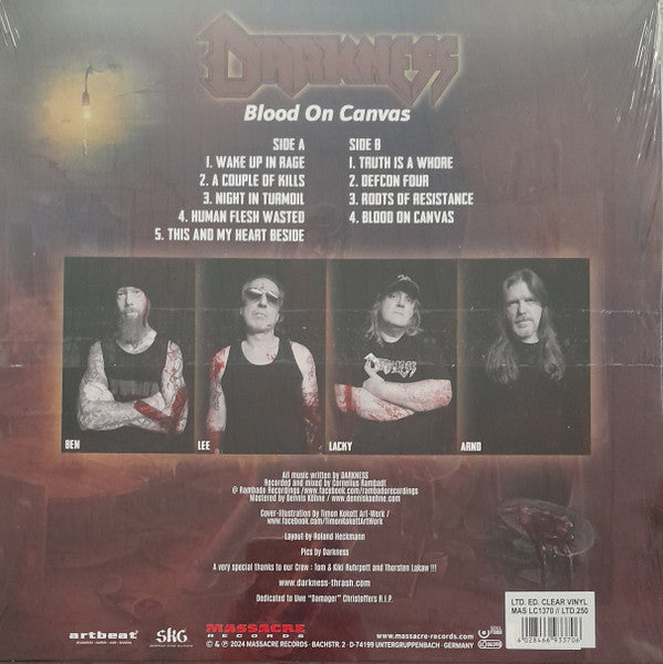 Darkness (9) : Blood On Canvas (LP, Album, Ltd, Cle)