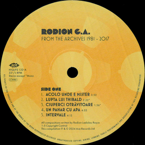 Rodion G. A. : From The Archives 1981 - 2017 (2xLP, Album, Comp)