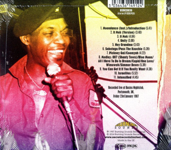 Desmond Dekker : Live At Basins Nightclub 1987 (CD, Album)