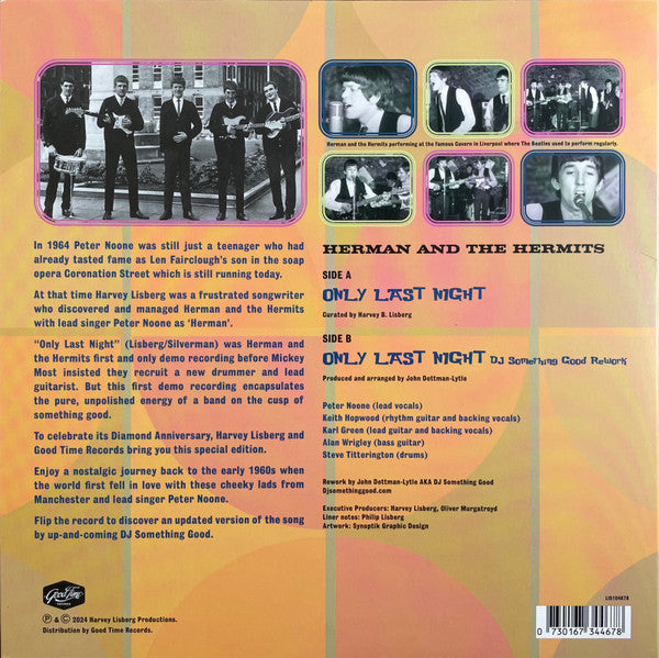 Herman's Hermits : Only Last Night (10", RSD, Single, Ltd, Pic)