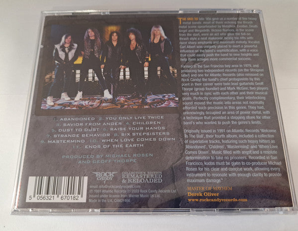 Vicious Rumors : Welcome To The Ball (CD, Album, RE, RM)