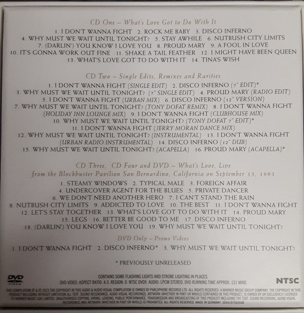 Tina Turner : What's Love Got To Do With It (CD, Album, RE, RM + CD, Comp, RM + 2xCD, Album, RM)