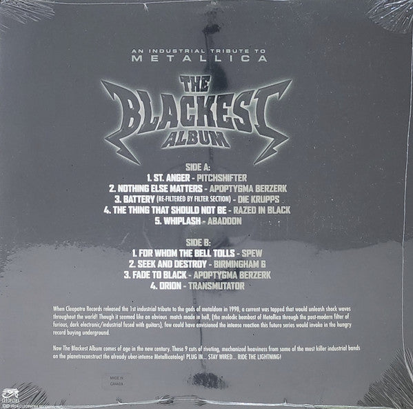 Various : The Blackest Album - An Industrial Tribute To Metallica (LP, Ltd, Unofficial)