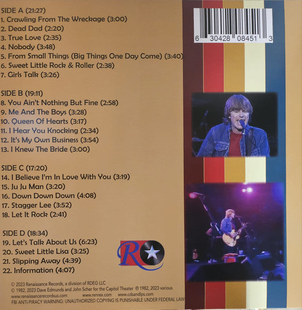Dave Edmunds : Live At The Capitol Theater May 15, 1982 (2xLP, Album, Ltd, Gre)