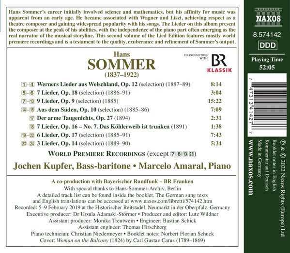 Hans Sommer, Jochen Kupfer, Marcelo Amaral : Lied Edition • 2 (CD, Album)