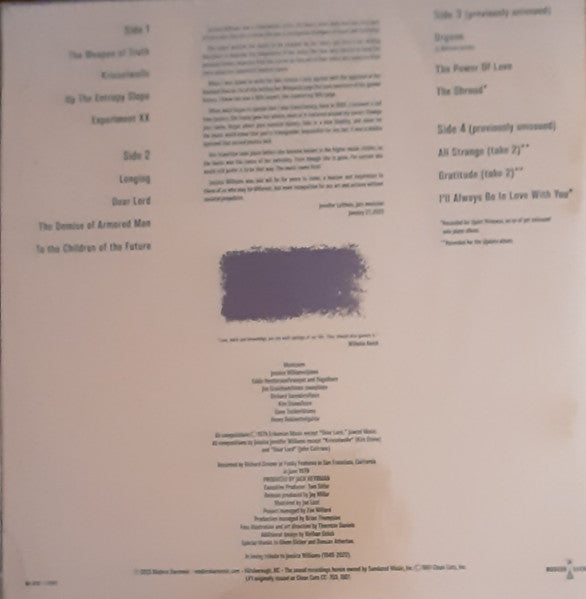 Jessica Williams (3) : Orgonomic Music (2xLP, Album, RE)