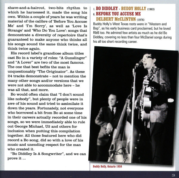 Bo Diddley : Bo Diddley Is A... Songwriter (CD, Comp)