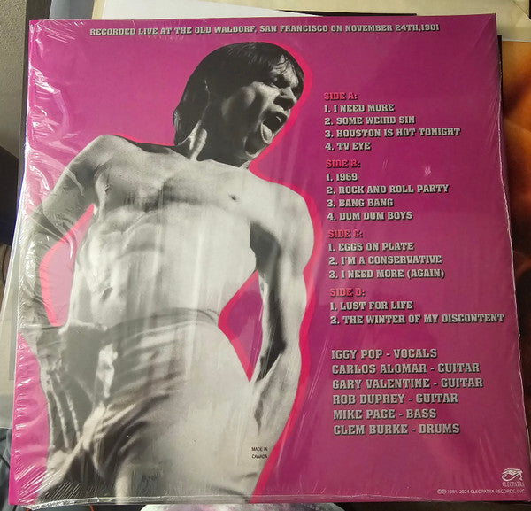 Iggy Pop : San Francisco 1981 (2xLP, Album, Ltd, RE, Whi)