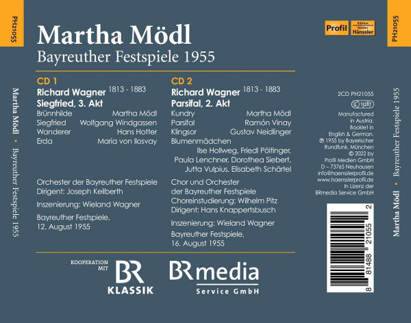 Martha Mödl : 1955 Bayreuther Festivale (2xCD, Comp)