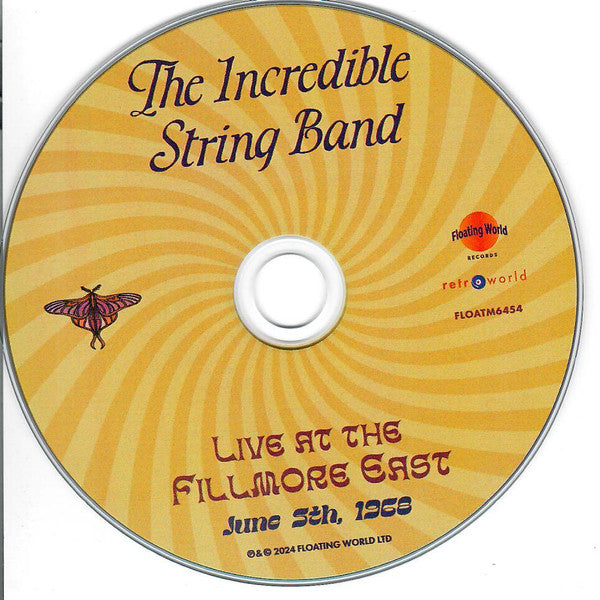 The Incredible String Band : Live At The Fillmore East (June 5th,1968) (CD, Album, RE)