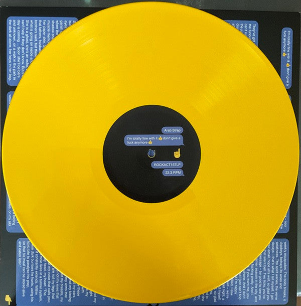 Arab Strap : I'm Totally Fine With It 👍 Don't Give A Fuck Anymore 👍 (LP, Album, Ltd, Yel)