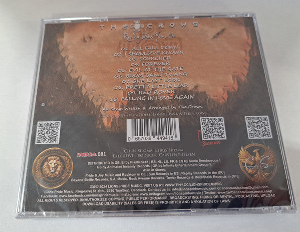 The Crows (10) : Ready When You Are (CD, Album)