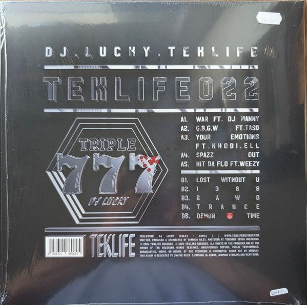 DJ Lucky : Triple 7 (12", Album, Ltd)