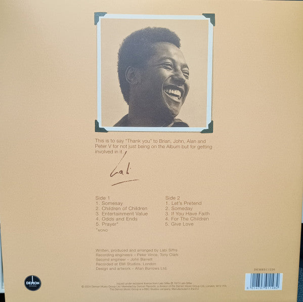 Labi Siffre : For The Children (LP, Album, RE, RM, Gat)