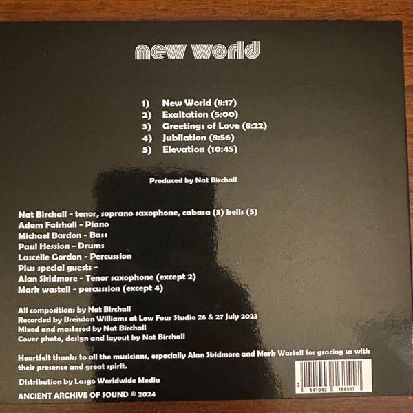 Nat Birchall Unity Ensemble : New World (CDr, Album)