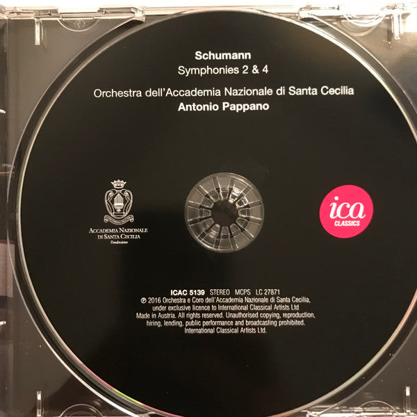 Robert Schumann, Orchestra Dell'Accademia Nazionale di Santa Cecilia, Antonio Pappano : Symphonies Nos. 2 And 4 (CD, Album)