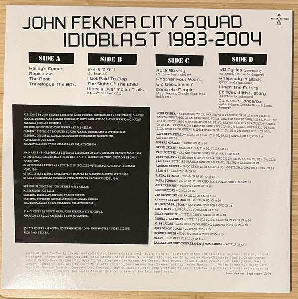 John Fekner City Squad : Idioblast 1983-2004 (2xLP, Album, Comp)