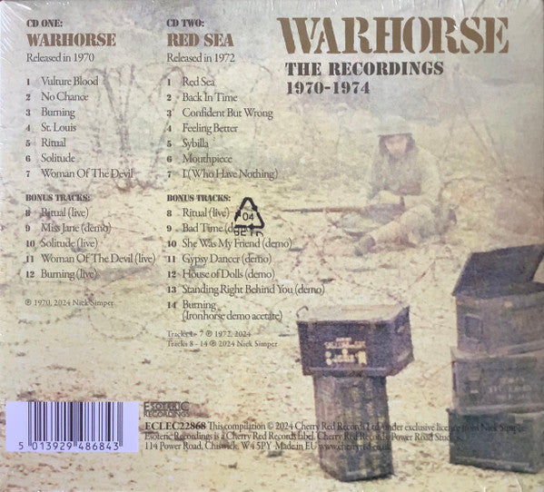 Warhorse (2) : The Recordings 1970 - 1974 (2xCD, Comp, RE, RM, Dig)