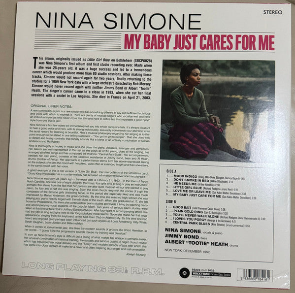 Nina Simone : My Baby Just Cares For Me (LP, Album, RE, Pic)