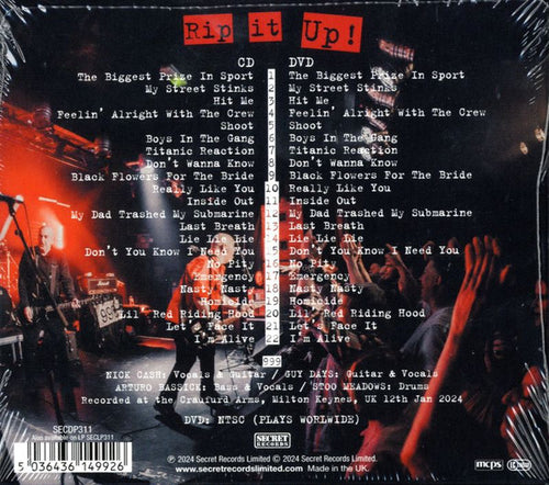999 : Rip It Up! - Live At The Craufurd Arms (CD, Album + DVD, NTSC)