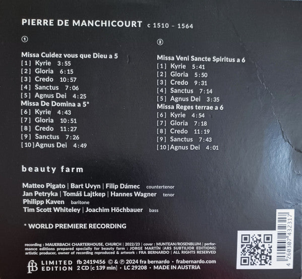 Beauty Farm : Manchicourt Masses (2xCD, Album, Ltd)