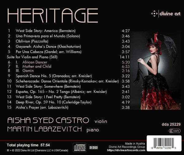 Aisha Syed Castro, Martin Labazevitch : Heritage (CD, Album)