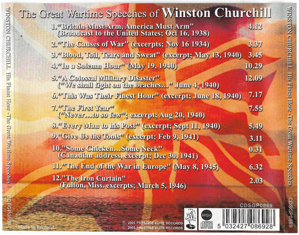 Winston Churchill : Winston Churchill His Finest Hour: The Great Wartime Speeches (CD)